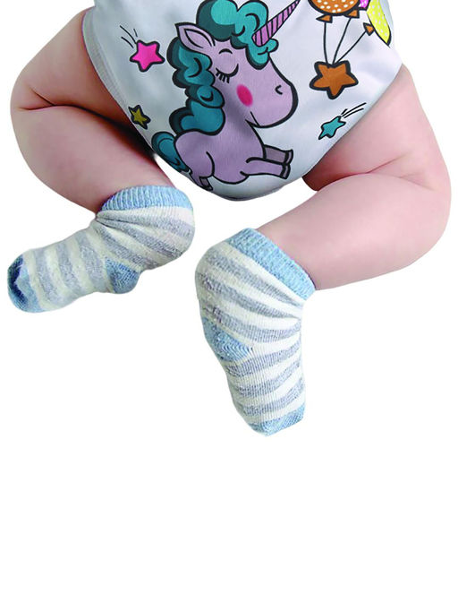 Polka Tots Reusable & Washable Cloth Diapers With 5 Layers Bamboo Insert & Snap Buttons-Unicorn