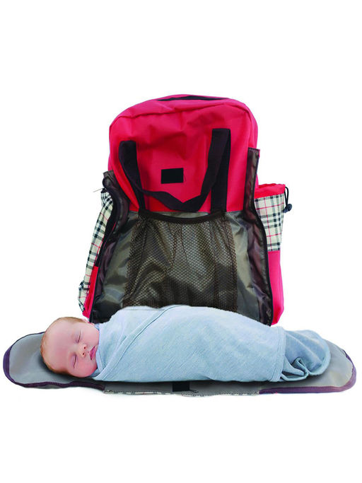 Polka Tots Diaper Bags For Mothers Maternity Waterproof Handbags For Travel Nappy Tote - Red