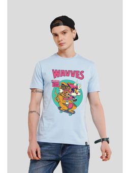 UNDERRATED CLUB - Wavves Powder Blue Printed Regular Fit T-shirt