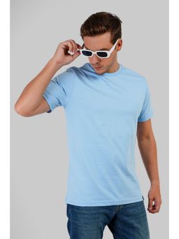 UNDERRATED CLUB - Solid Powder Blue Half Sleeves Regular Fit T-shirt