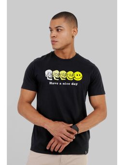UNDERRATED CLUB - Have A Nice Day Black Regular Fit T-shirt