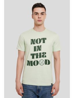 UNDERRATED CLUB - Not In The Mood Pastel Green Regular Fit T-shirt