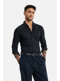 Snitch - Navy Full Sleeves Slim Formal Shirt for Men