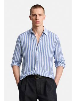 Snitch - Blue Stripes Full Sleeves Regular Casual Shirt for Men