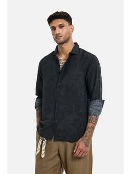 Snitch - Black Full Sleeves Regular Casual Shirt for Men