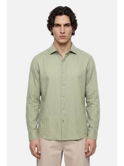 Snitch - Light Green Full Sleeves Regular Casual Shirt for Men