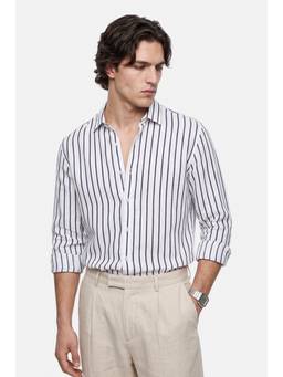 Snitch - White Full Sleeves Regular Casual Shirt for Men