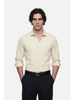 Snitch - Beige Full Sleeves Regular Formal Shirt for Men