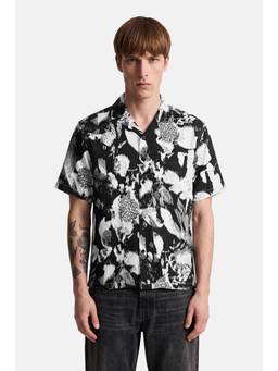 Snitch - Black Half Sleeves Boxy Shirt for Men