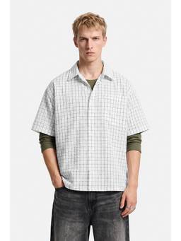 Snitch - White Half Sleeves Oversized Casual Shirt for Men