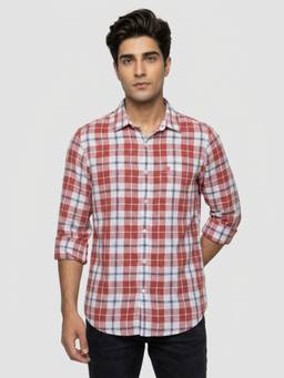 Spykar - Men Red Regular Fit Shirt