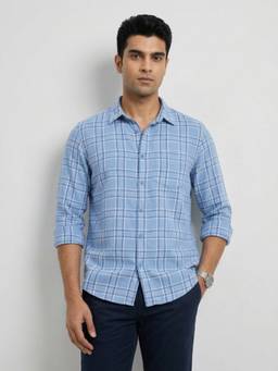 Spykar - Men Blue Regular Fit Shirt