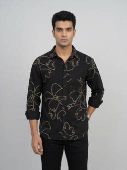Spykar - Men Black Regular Fit Shirt