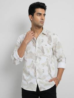 Spykar - Men Beige Regular Fit Shirt