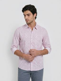 Spykar - Men Lilac Regular Fit Shirt
