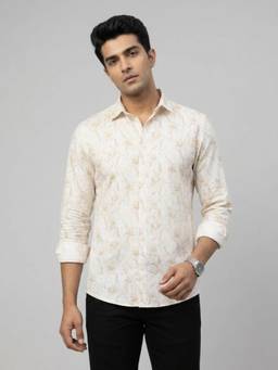 Spykar - Men Beige Regular Fit Shirt