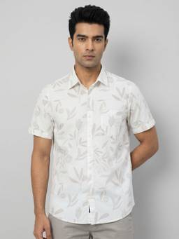 Spykar - Men Off-White Regular Fit Shirt