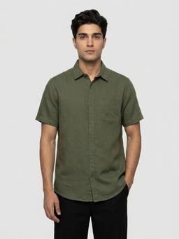 Spykar - Men Green Regular Fit Shirt