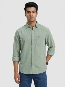 Spykar - Men Green Regular Fit Shirt