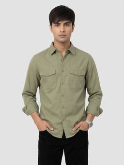 Spykar - Men Green Regular Fit Shirt