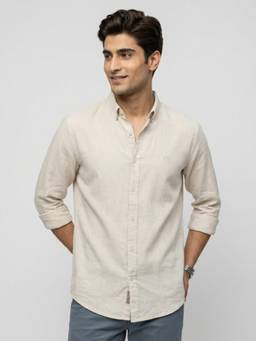 Spykar - Men Off-White Regular Fit Shirt
