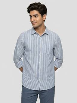 Spykar - Men Blue Regular Fit Shirt