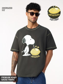 The Souled Store - Official Peanuts: Lemons Men Oversized T-Shirts