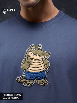 The Souled Store - TSS Originals: Crocodile Men Oversized T-Shirts