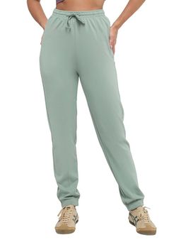 Hunnit - Green High Waist Slit Pocket Joggers