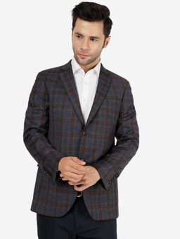 JB Studio - Men Blue Checks Blazer