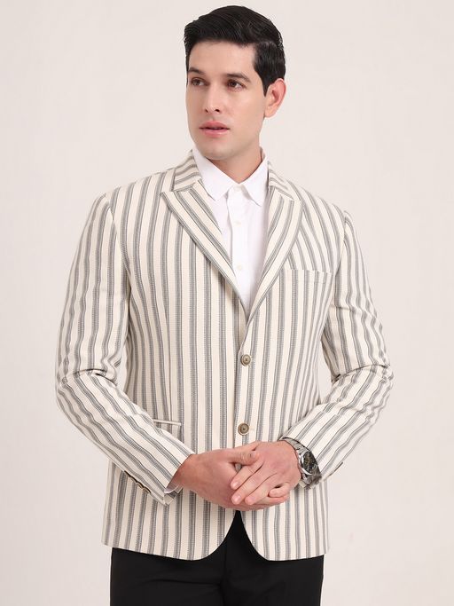 JB Studio Men Beige Blazer