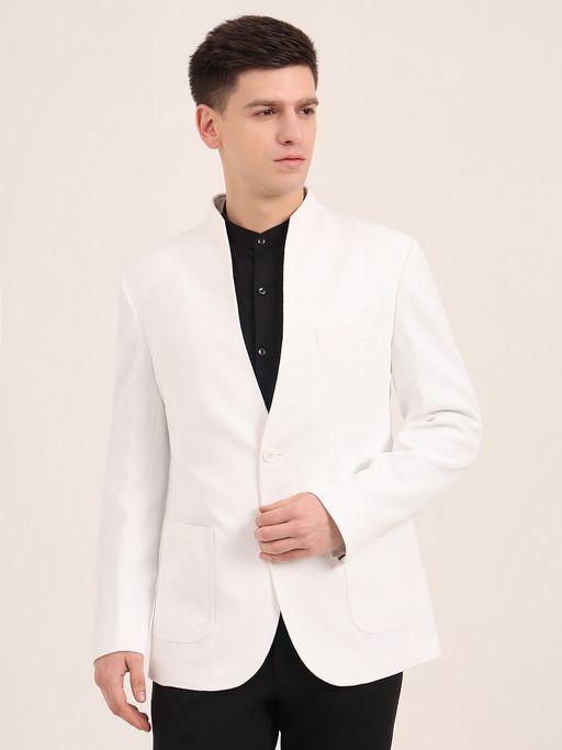JB Studio Men White Blazer