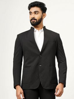 JB Studio - Men Mandarin Neck Black Blazer
