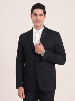 JB Studio - Men Black Cotton Blend Blazer