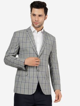JB Studio - Men Grey Checks Blazer