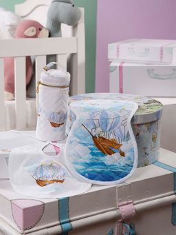 THE BABY TRUNK - Baby 100% Egyptian Cotton Ele's Expedition Feed Set of 3- (Large)