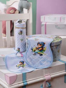 THE BABY TRUNK - Baby 100% Egyptian Cotton Teddy's Dreamfly Feed Set of 3- (Large)