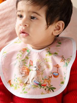 THE BABY TRUNK - Blush Bunny 100% Egyptian Cotton Baby Bib (0-12M)