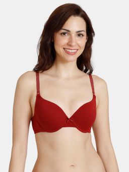 Zivame - Beautiful Basics Push-Up Wired Medium Coverage Bra - Sundried Tomato -Red