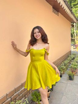 Make believe by Ritika - Green Elara Lemontini Corset Dress