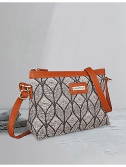 FLYING BERRY - Black Ethnic Printed Handcrafted Vegan Leather Sling Bag