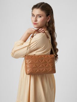 Caprese - Elyna Medium Tan Baguette Bag (M)