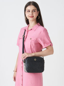 Caprese - Bubble Medium Black Sling Bag (M)
