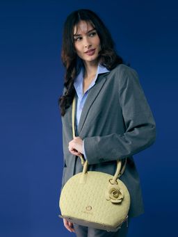 Caprese - Rosa Dome Medium Pistachio Satchel Bag with Detachable Strap (M)