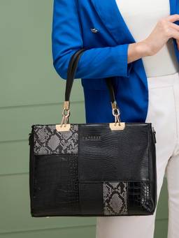 Caprese - Ariana Medium Black Tote Bag with Detachable Strap (M)