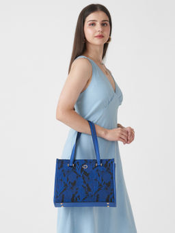 Caprese - Nora Medium Blue Tote Bag with Detachable Strap (M)
