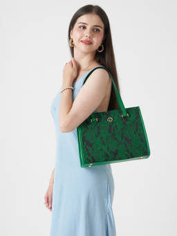 Caprese - Nora Medium Green Tote Bag with Detachable Strap (M)