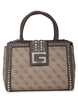 Guess - LOGO BLING Brown Satchels