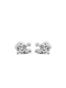 Candere by Kalyan Jewellers - 18K White Gold and Diamond Aquarius Earring for Women