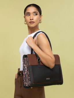 Zouk - Kashmir Blooms Hand Office Bag - Multi-Color